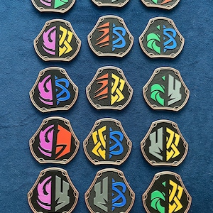 Score Tracker Lore Counter Zifferblatt Magnetverschluss & anpassbare Gesichtsplatten für Lorcana Tcg Magic MTG RPG-Spiele, Zählt 0-99 Duo Color Inks