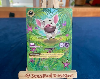 Disney Lorcana Card Alter Art  - Pua from Moana full art alter l TCG Card Alter - One of a kind hand painted Disney Lorcana gift