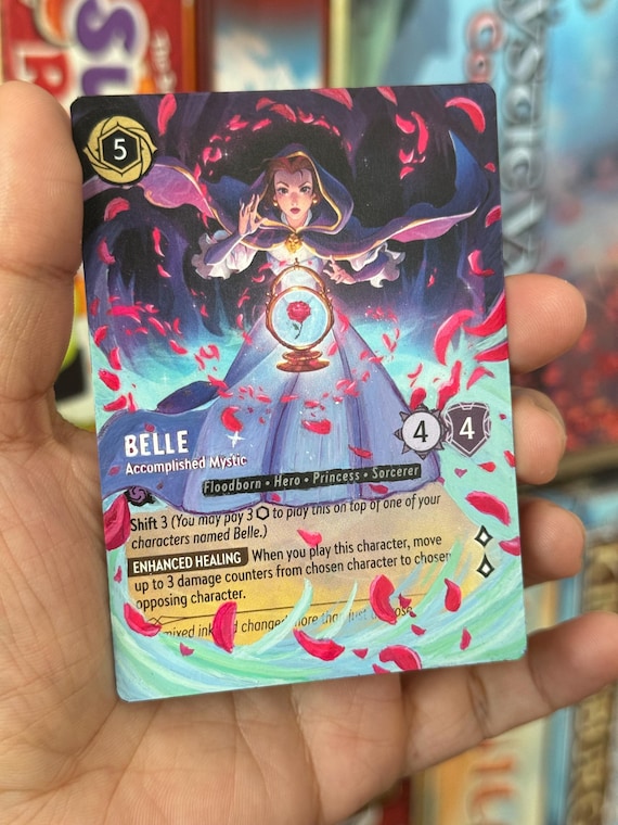 Made to Order Disney Lorcana Card Altered Art - Belle Accomplished Mystic Art Extension - TCG Card Alter Beauty and the Beast - Etsy Made to Order Disney Lorcana Card Altered Art - Belle Accomplished Mystic Art Extension - TCG Card Alter Beauty and the Beast - Etsy