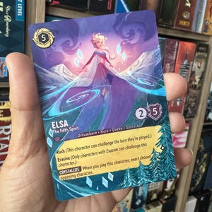 Tarjeta Disney Lorcana alterada hecha a pedido - Extensión de Elsa The Fifth Spirit - Tarjeta TCG Alter - Tarjeta pintada única de Elsa Frozen