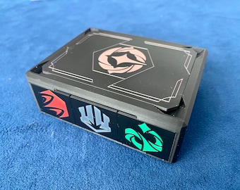 Lorcana Themed Customizable Token Box - Decorative badges Including all Ink Symbols Lorcana Accessories Configurable TCG Game Token Box