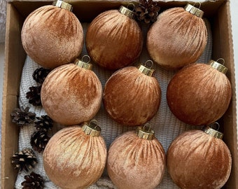Christmas Ornaments Christmas Balls Tree Golden Ornaments Handmade Velvet Christmas Tree Decorations Handmade Velvet Balls Decoration
