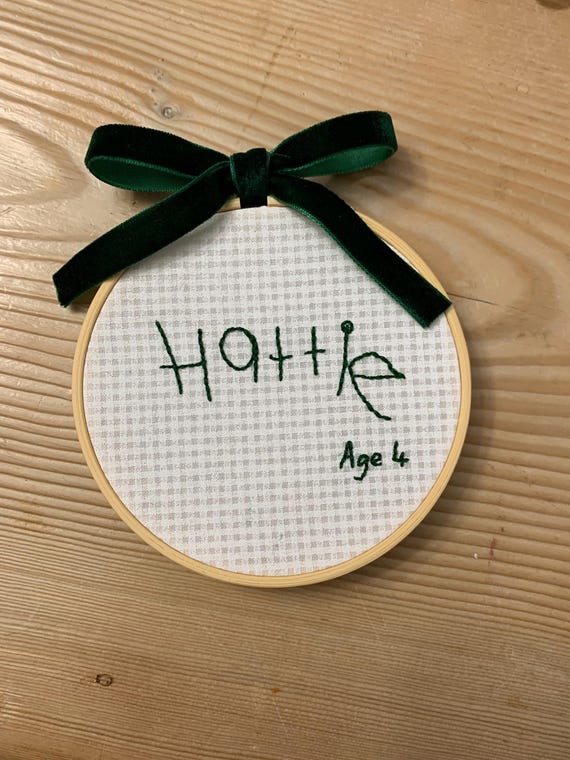 Custom Ornament~ Hand Embroidered