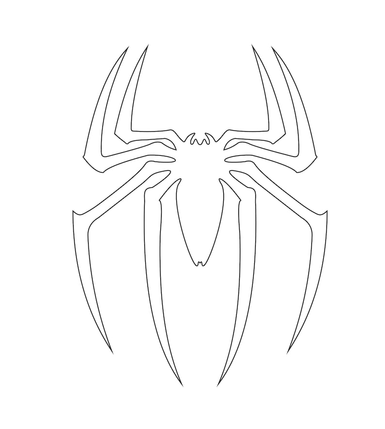 Spiderman Logo: SVG PNG EPS Dwg. for Stencils Silhouette - Etsy