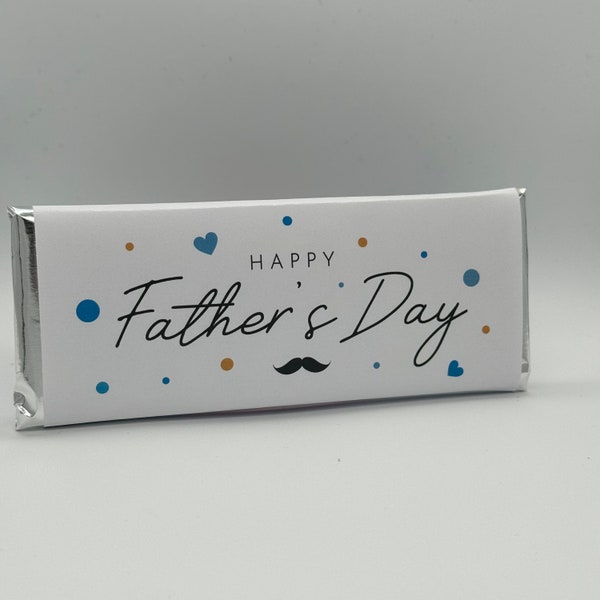 Customized Father's Day Candy Bars Fully Assembled