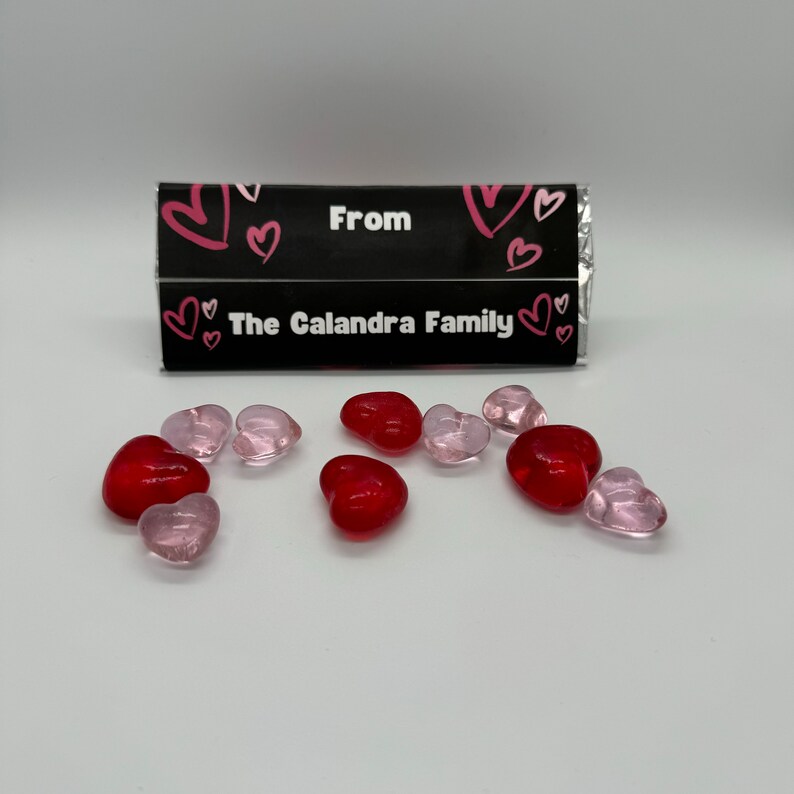 Calandra Raspberry Chocolate Customized Valentine's Day Candy Bars Fully Assembled - Etsy