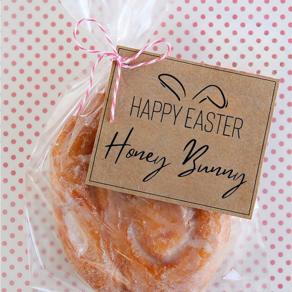 Sweet Easter Tags for Honey Buns | Digital |  Easter Gift for Teacher, Class Mates or Work | PDF | Instant Download | Clip Art