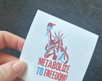 Pegatina "Metabolizar hacia la libertad": Regalo divertido para enfermeras, humor de urgencias