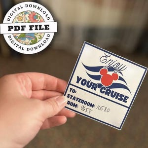 Enjoy Your Cruise | Fish Extender Gift Tag | DCL Tag | PDF File | Digital Download | Instant  | Print At Home | FE Gift Tag | Pixie Dust