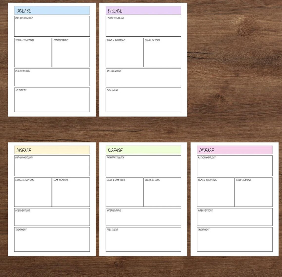 Reason R Process Sheet Nursing Study Template Pack Printable |disease Process Sheet PDF ...