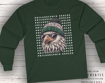 chemise à manches longues vintage des Eagles de Philadelphie : t-shirt de football pour le jour du match