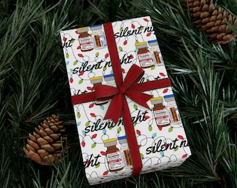 Silent Night Nurse Wrapping Paper | Funny Medical Christmas Gift Wrap | ER Nurse, Doctor, Tech Holiday Wrapping Paper | BKGcreates