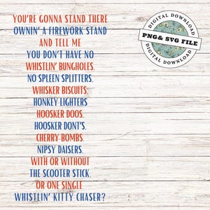You're Gonna Stand There Owning A Firework Stand SVG PNG |Joe Dirt Quote SVG | 4th of July Shirt Design | Cricut Cut File | Instant Download