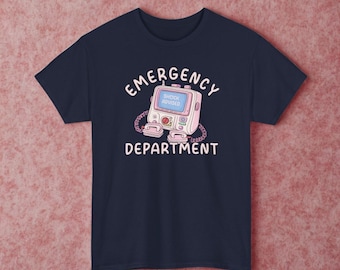pour service d'urgence Tee-shirt antichoc pour DEA | Chemise de technicien de technicien d'infirmière aux urgences | T-shirt médical mignon ER Valentine