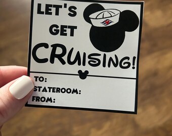 Dis n e y Cruise Fish Extender Tags Printable Let’s Get Cruising Gift Tags DCL Stateroom Door Printable PDF Download