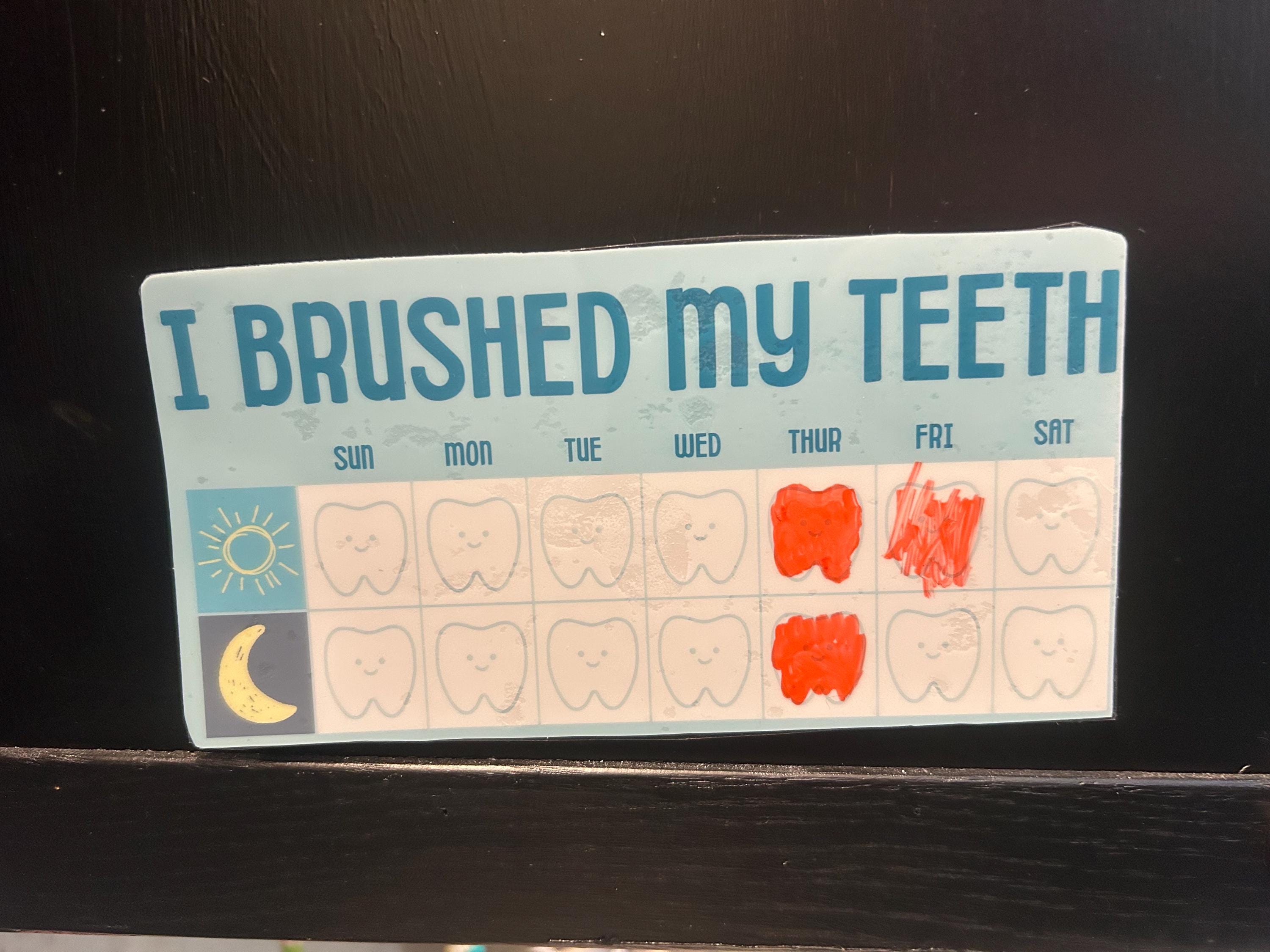 Teeth Routine Template Printable Kids Tooth Brushing Chart Printable, Morning Night Dental Routine ...