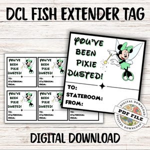 You’ve Been Pixie Dusted Fish Extender Tags | Mouse Cruise Printable Gift Tags | Instant Download PDF for DCL Stateroom Surprises