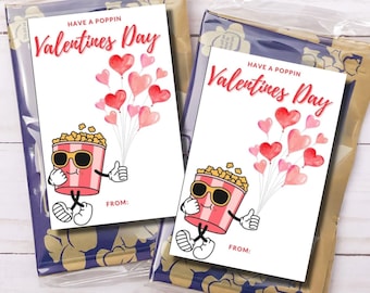 Digital Popcorn Valentines Day Card for Instant Gifting