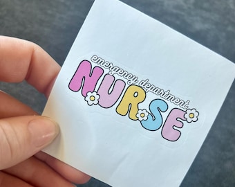 Emergency Department Nurse Sticker, Cute Nurse Sticker, ER Nurse Gift, Nurse Life Sticker, Medical Humor Sticker,Nurse Aesthetic Vinyl Decal