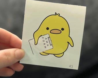 Pegatina de pato con forma AMA, divertida calcomanía con humor de enfermera, regalo para enfermera de urgencias, pegatina de vinilo AMA para paciente, para portátil, botella de agua, portapapeles