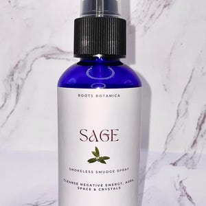 Sage Smudge Spray, Room & Body Spray, Cleanse and Protect, Cleanse Negative Energy, Aura Smokeless Sage Mist, Positive Energy,