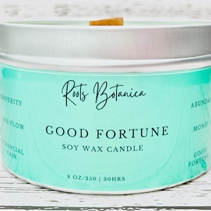 Good Fortune Candle, Prosperity Intentional Candle, Abundance Candle, Money Drawing Candle, Money Candles, Good Luck Candle, Gifts, Candles