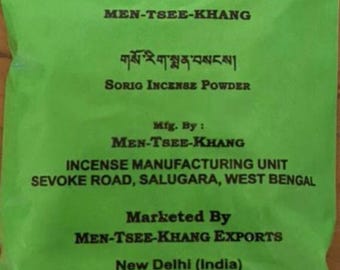 Tibetan Incense-Sorig Incense Powder is  Guaranteed to be authentic, Made by the Men-Tsee-Khang:Tibetan Medical & Astro Institute, India