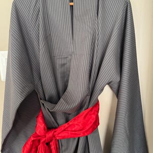 Handmade Tibetan Chupa: Men's Traditional Dress with Red Belt