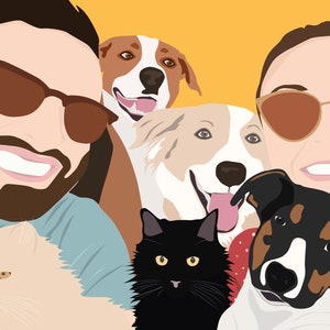 Aangepaste illustratie van foto's