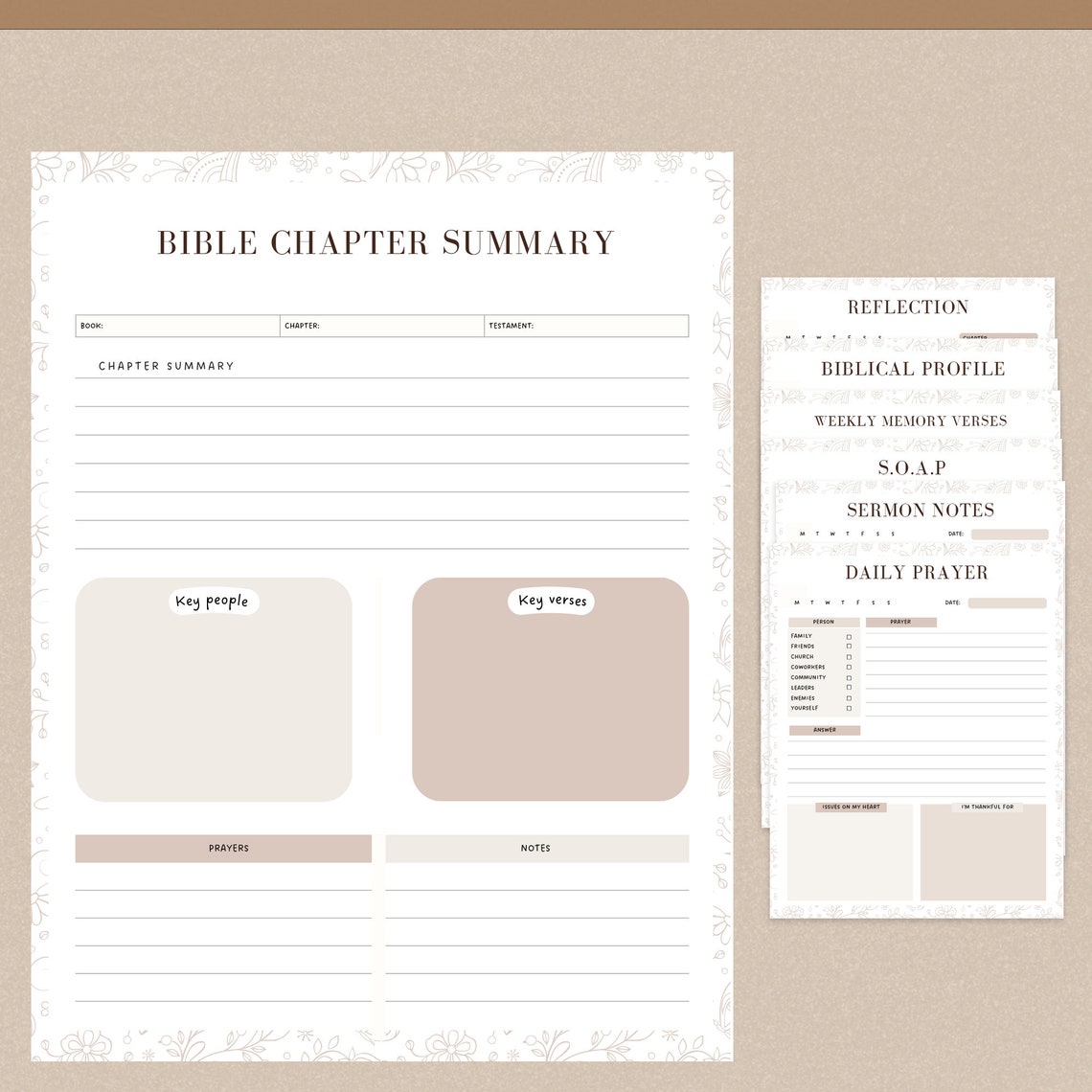 Digital Bible Study Bundle, Printable, Bible Study Guide, SOAP Journal ...