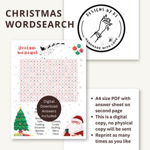 Printable Christmas Wordsearch