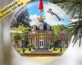 Bayreuth Germany - solid glass ornament with gift box
