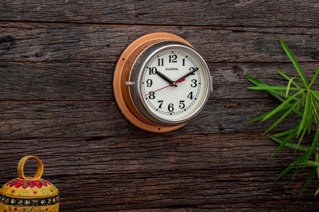 Vintage Maritime Ship's Kappa Wall Clock Nautical Industrial Wall Decor