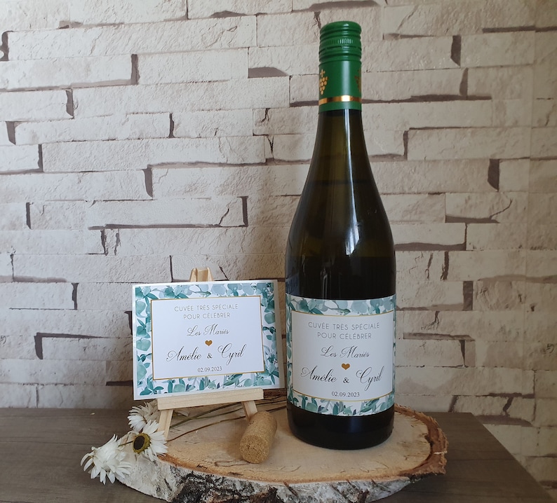 Lot étiquettes bouteilles de Vin et Champagne personnalisées pour votre évènement Cuvée spéciale pour célébrer un évènement image 2