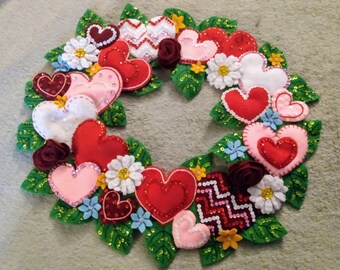 Valentine's Day Wreath - Completed