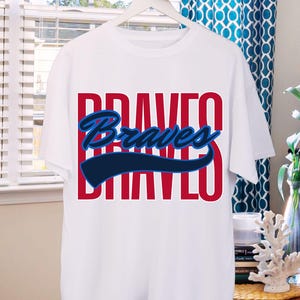 ブレーブス野球PNG SVGデザイン、試合日のマスコットスクリプト（デジタルダウンロード）