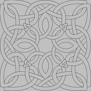 Celtic quilting machine embroidery design. Celtic quilt embroidery design. Celtic quilt block embroidery. Machine embroidery design.