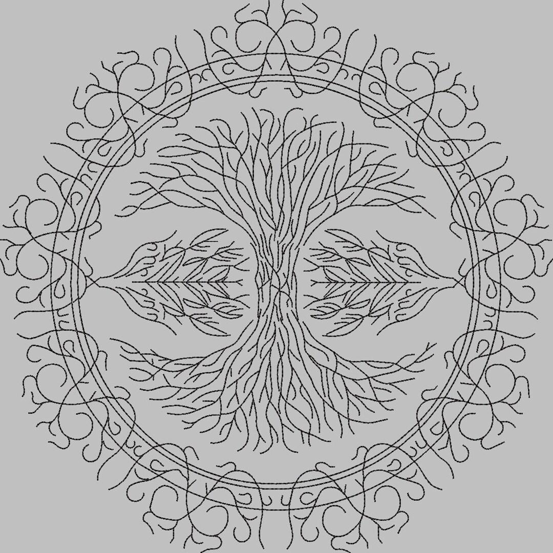 Tree Quilting Machine Embroidery Design. Tree Quilt Embroidery Design ...