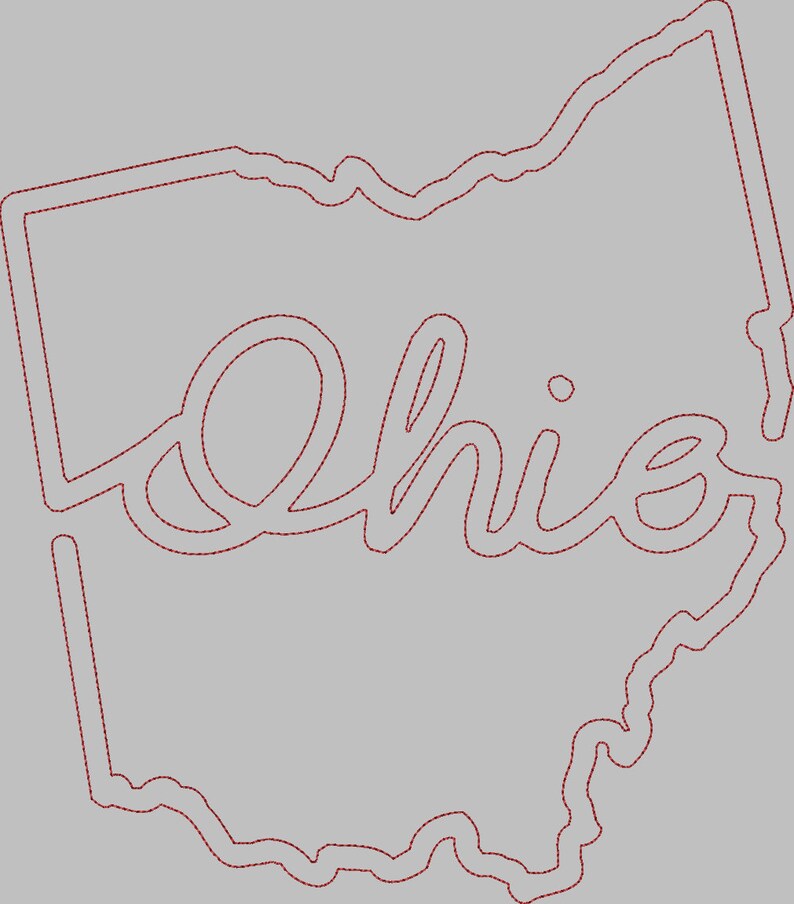 Ohio Cursive Ohio Quilting Machine Embroidery Design. Ohio Quilt Embroidery Design ...