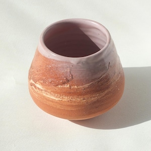 Wabi Sabi Tumbler, unique Red mate tea cup, Hndmade ceramic
