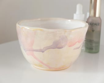 Japandi Matcha Bowl Handmade Pottery Kitchen Decor Ceramic Wabi Sabi Pastel Coffee Cup Unique Matcha Lover Gift for Her