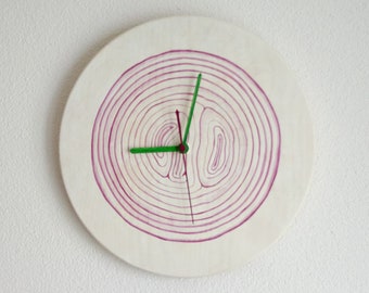 WALL CLOCK Wanduhr Zwiebel Design handgemalt