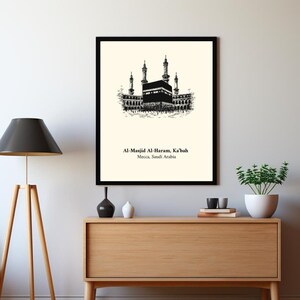 Kaaba Wall Art: Islamic Home Decor Featuring Masjid Al-Haram Print