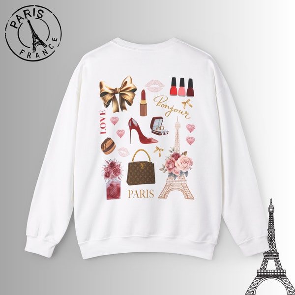 Paris Sweatshirt for Women, Bow Sweater for Girls