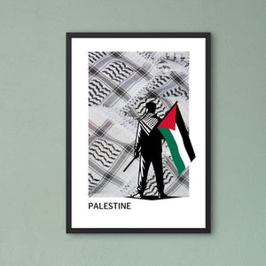 Palestinian Wall Art Keffiyeh Printable Poster Free Palestine Digital Print Resistance Decor | Instant Download