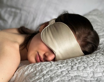 Sleeping mask made of 100% pure mulberry silk I 22 Momme I Oeko-Tex certification