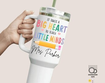 Personalized Teacher Tumbler: 40oz Travel Mug, Teacher Appreciation Gift