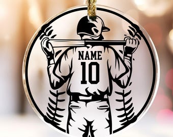 Personalized Baseball Ornament, Christmas Gift