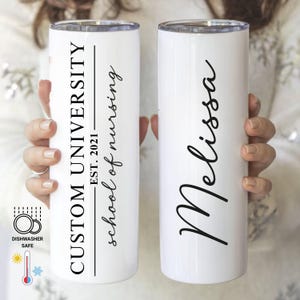 Personalized University Tumbler: Custom College Logo Travel Mug