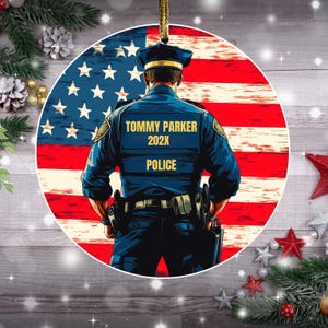 Police Ornament, Policeman Ornament, Job Ornament, Custom Police Ornament, Christmas Police Ornament